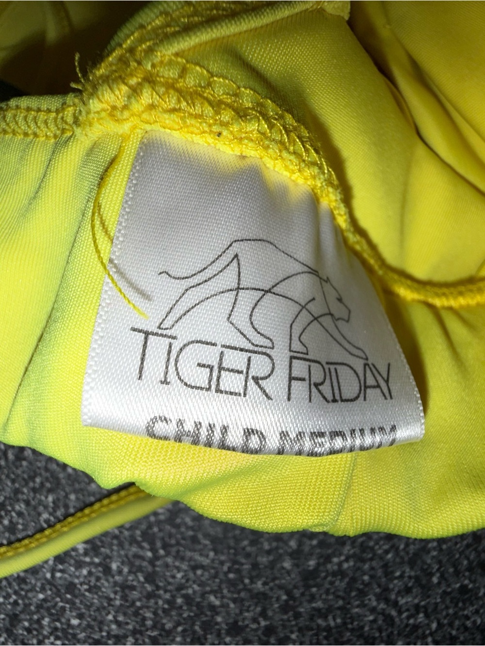 Tiger Friday Dance Bra Top in Bright Yellow - Size Child Medium - Picture 5 of 5